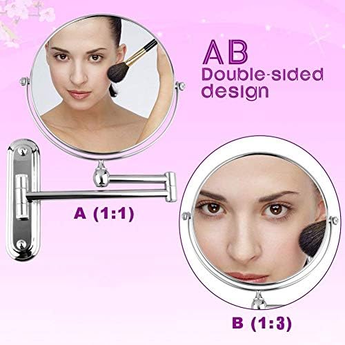 360 Degree Swivel Bathroom Mirror with 3X Magnification