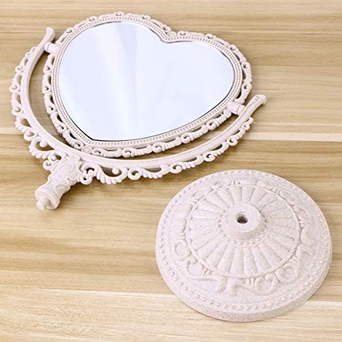 Lurrose Heart Shaped Vanity Mirror with 2X Magnification