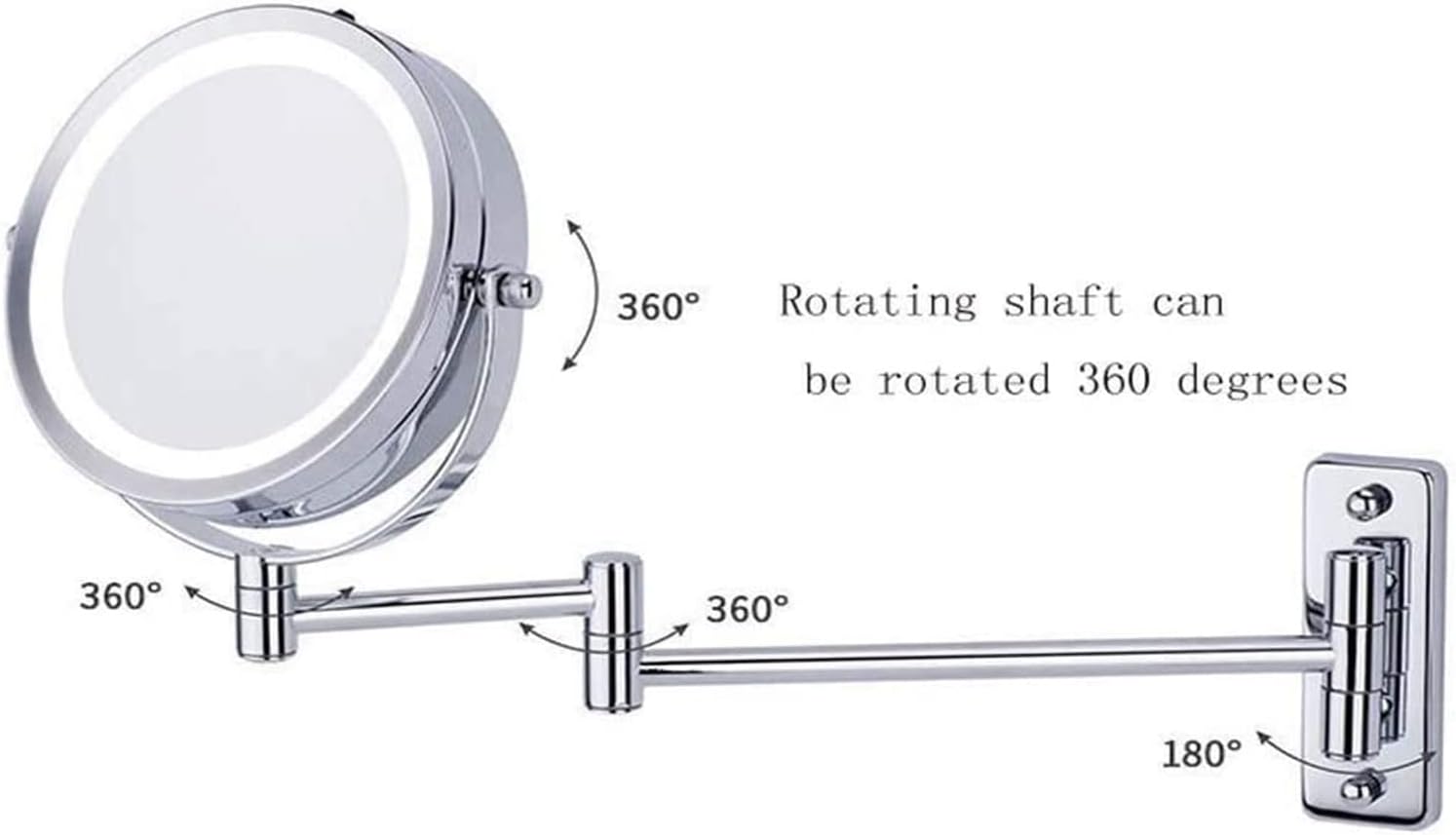 KARFRI Wall-Mounted Vanity Mirror with LED Light 1