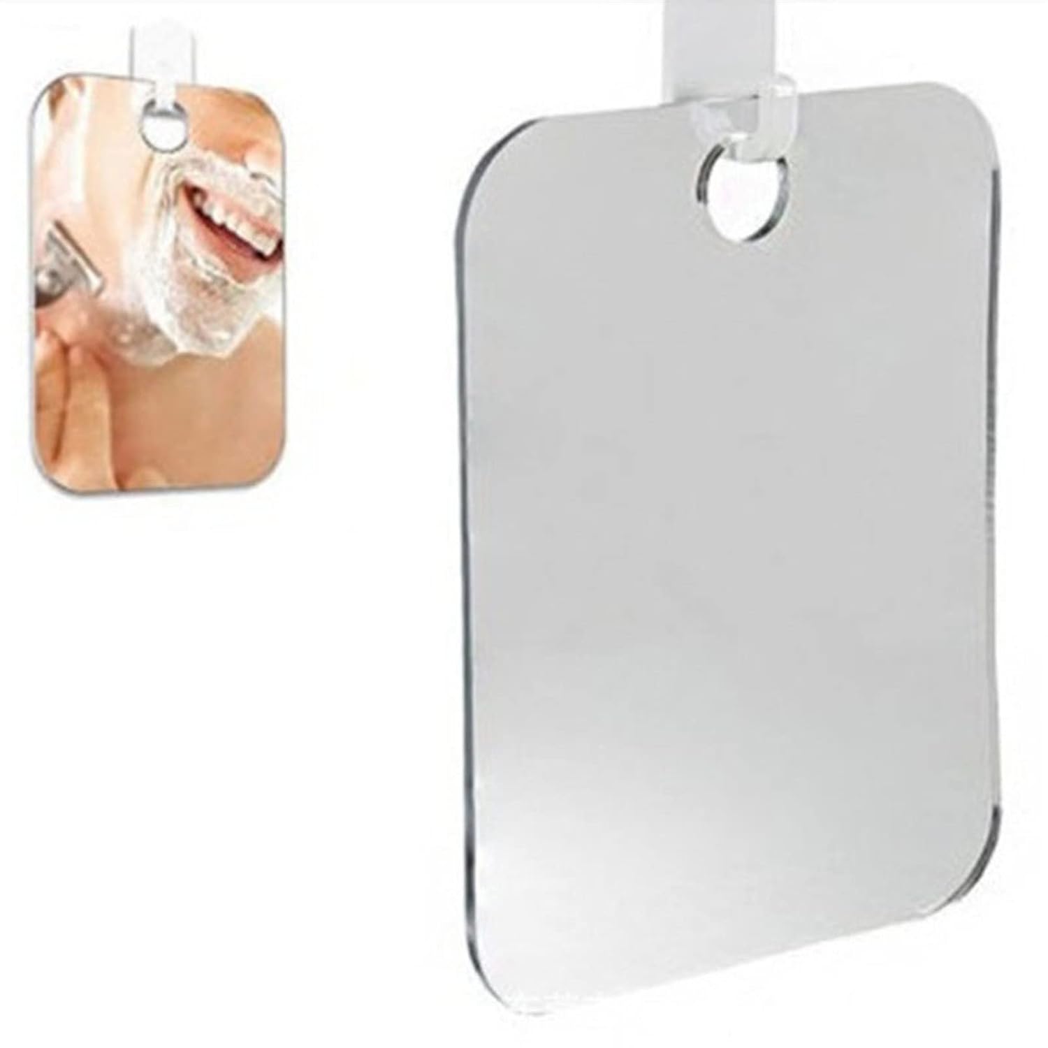 Shatterproof Shower Mirror Fogless for Shaving and Travel