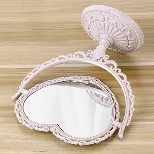 Lurrose Heart Shaped Vanity Mirror with 2X Magnification