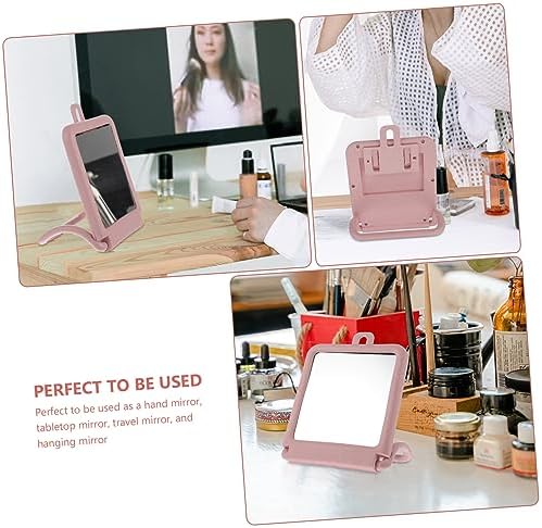 Black Vanity Mirror with Stand for Makeup and Skincare
