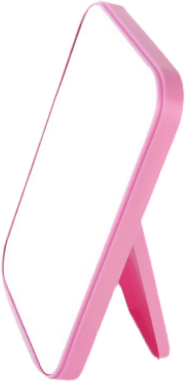 Portable Foldable Makeup Mirror with Pink Design
