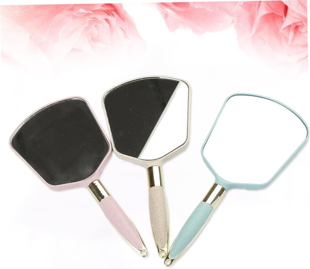 VALICLUD Wall Mounted Handheld Mirror with Ergonomic Handle
