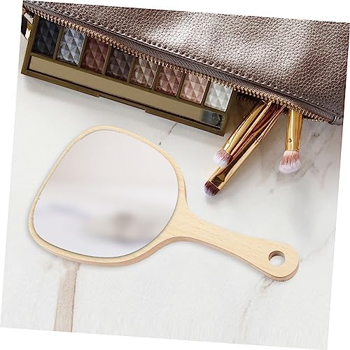 NOLITOY Wooden Makeup Mirror Portable for Travel and Salon Use