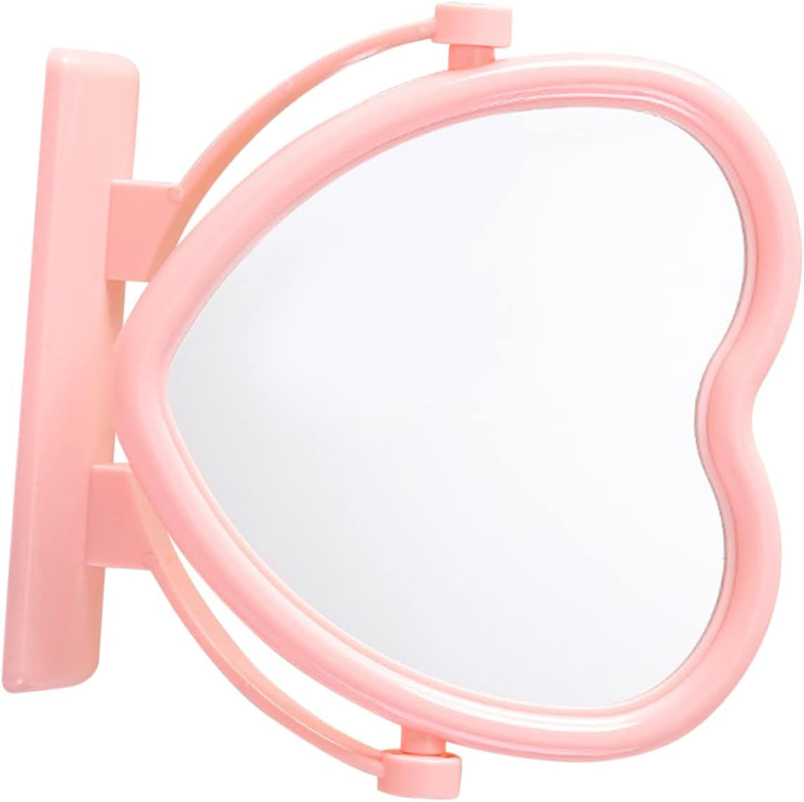 VALICLUD Heart Shaped Double Sided Makeup Mirror Portable