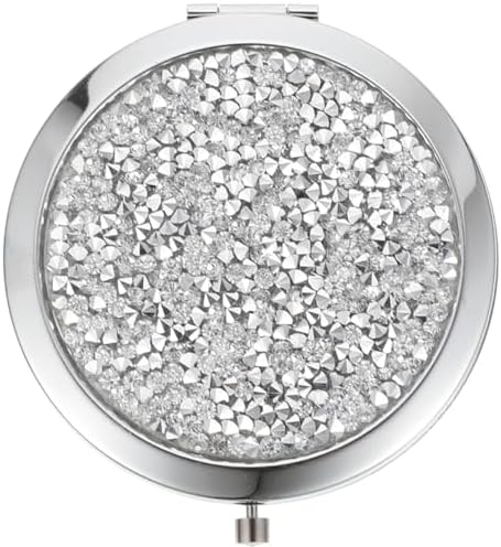 LALAFINA Rhinestone Compact Mirror Double-Sided