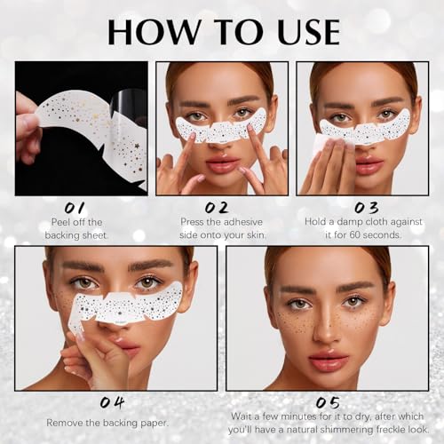 U-Shinein Glitter Freckles Face Tattoo Set