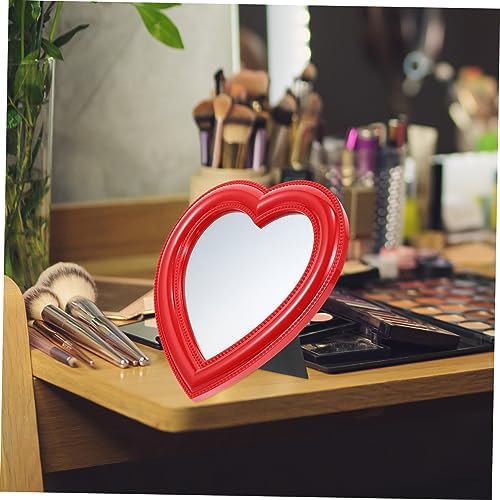 Heart Shaped Desktop Makeup Mirror Wall Vanity Mirror for Women
