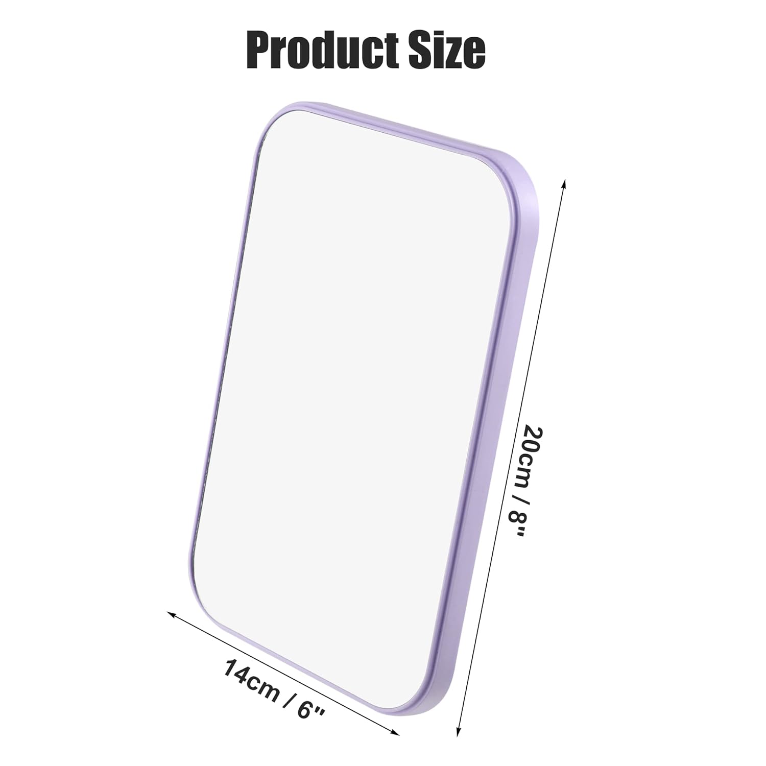 VOCOSTE Foldable HD Square Makeup Mirror Purple 8x6 Inch