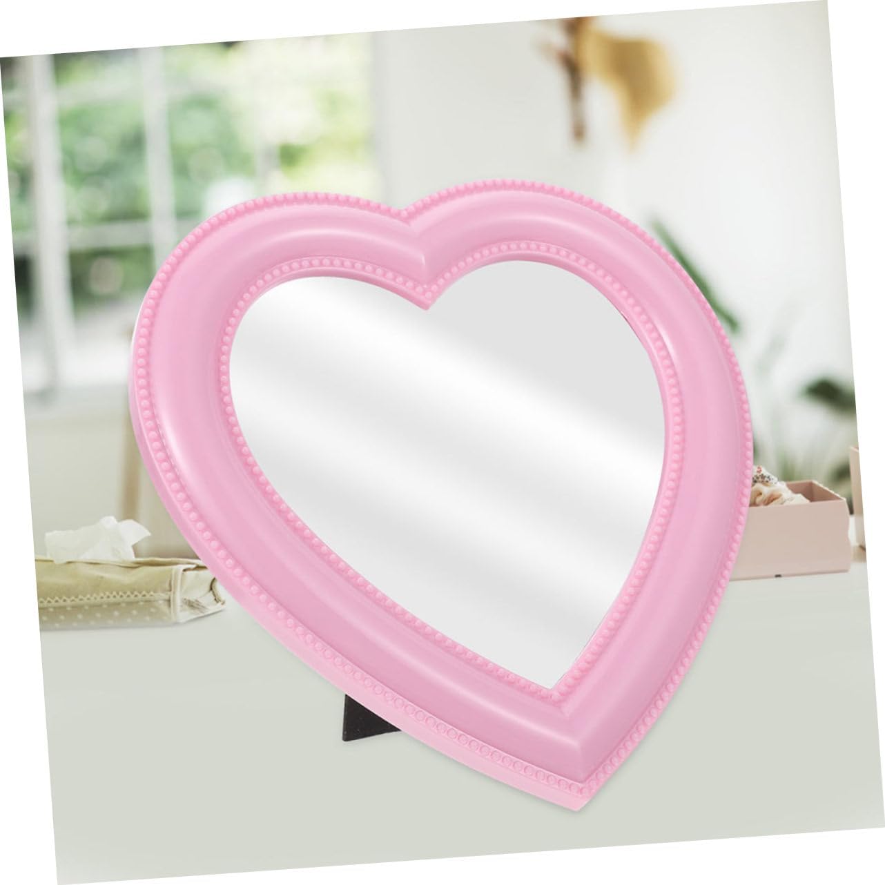 Cute Heart Vanity Mirror 2 Pack Wall Mounted Makeup Mirror