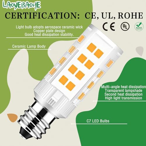 2Pack LED Makeup Mirror Bulbs 20W Warm White 3000K