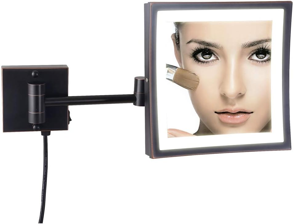 ZADIKO Wall Vanity Mirror with 3X Magnification and LED Light
