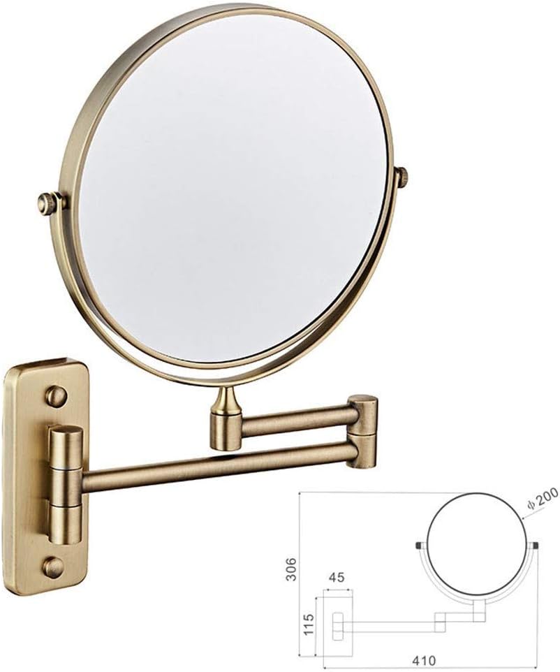 LCARY Wall-Mounted Vanity Mirror With 3X Magnification