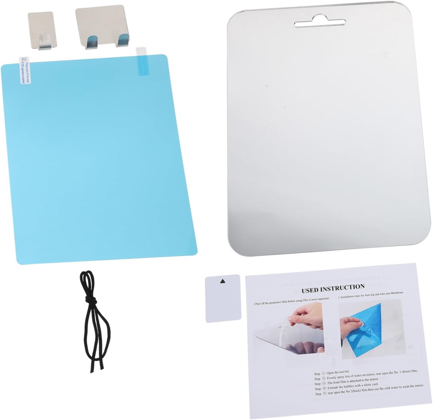 Baluue Portable Anti-Fog Mirror for Shower and Travel
