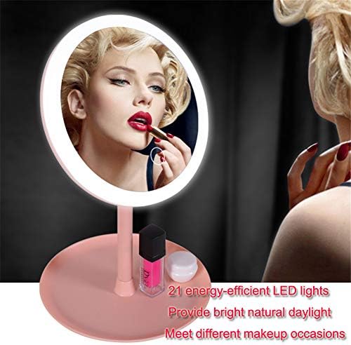 Rechargeable Lighted Makeup Mirror with 3 Bright Levels and Touch Screen