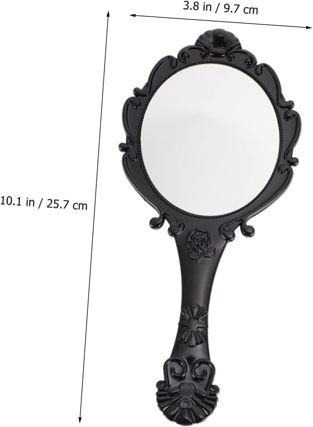 FRCOLOR 2pcs Portable Makeup Mirror Retro Style