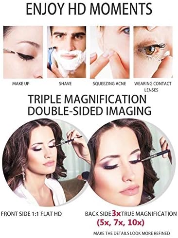 AMHIL 360 Rotate Makeup Mirror Wall Mounted