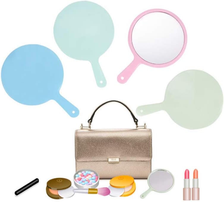 AKOAK 4 Pcs Mini Portable Makeup Mirror Set