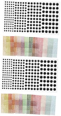 SAFIGLE 2 Sets Facial Rhinestone Stickers DIY Face Jewels