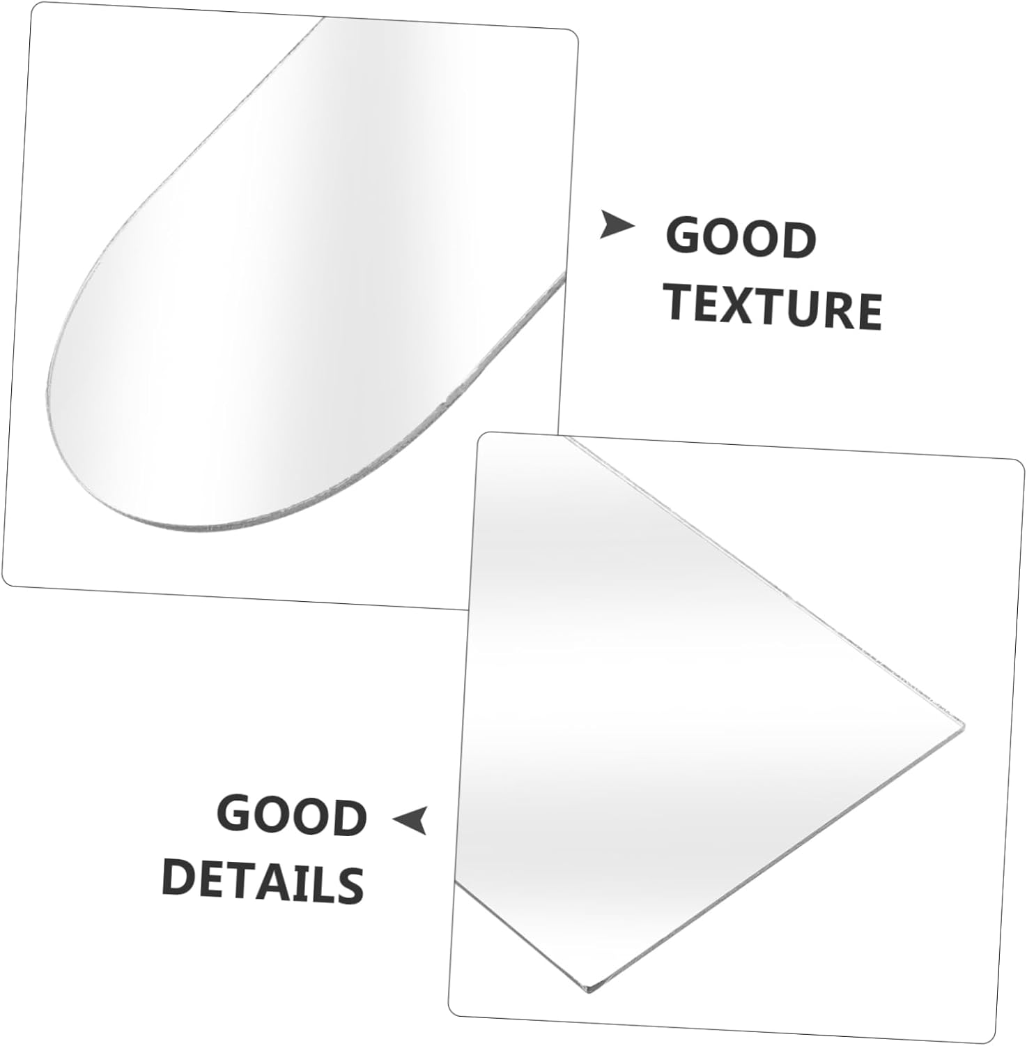 PRETYZOOM Irregular Acrylic Wall Mirror for Vanity and Dorm Use