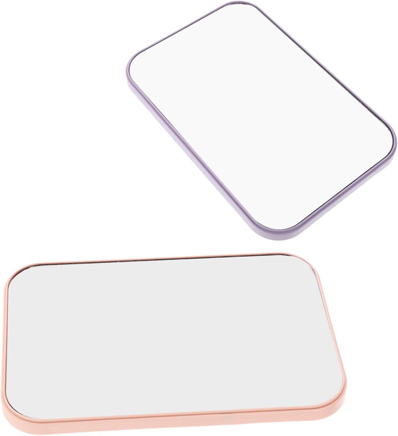 WRITWAA 2pcs Portable Makeup Mirror with Stand