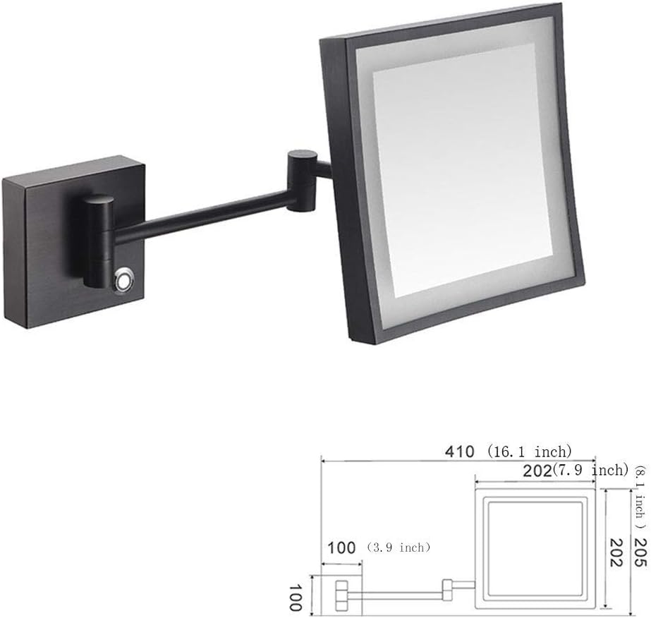 LCARY Wall Mounted Makeup Mirror with 3X Magnification 1