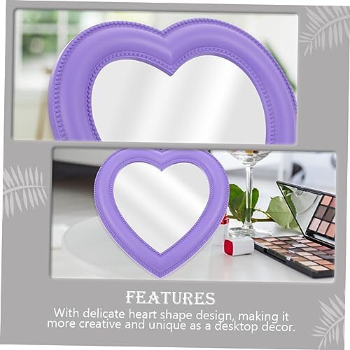 VANZACK Heart-Shaped Vanity Mirror Set for Desk and Wall 1