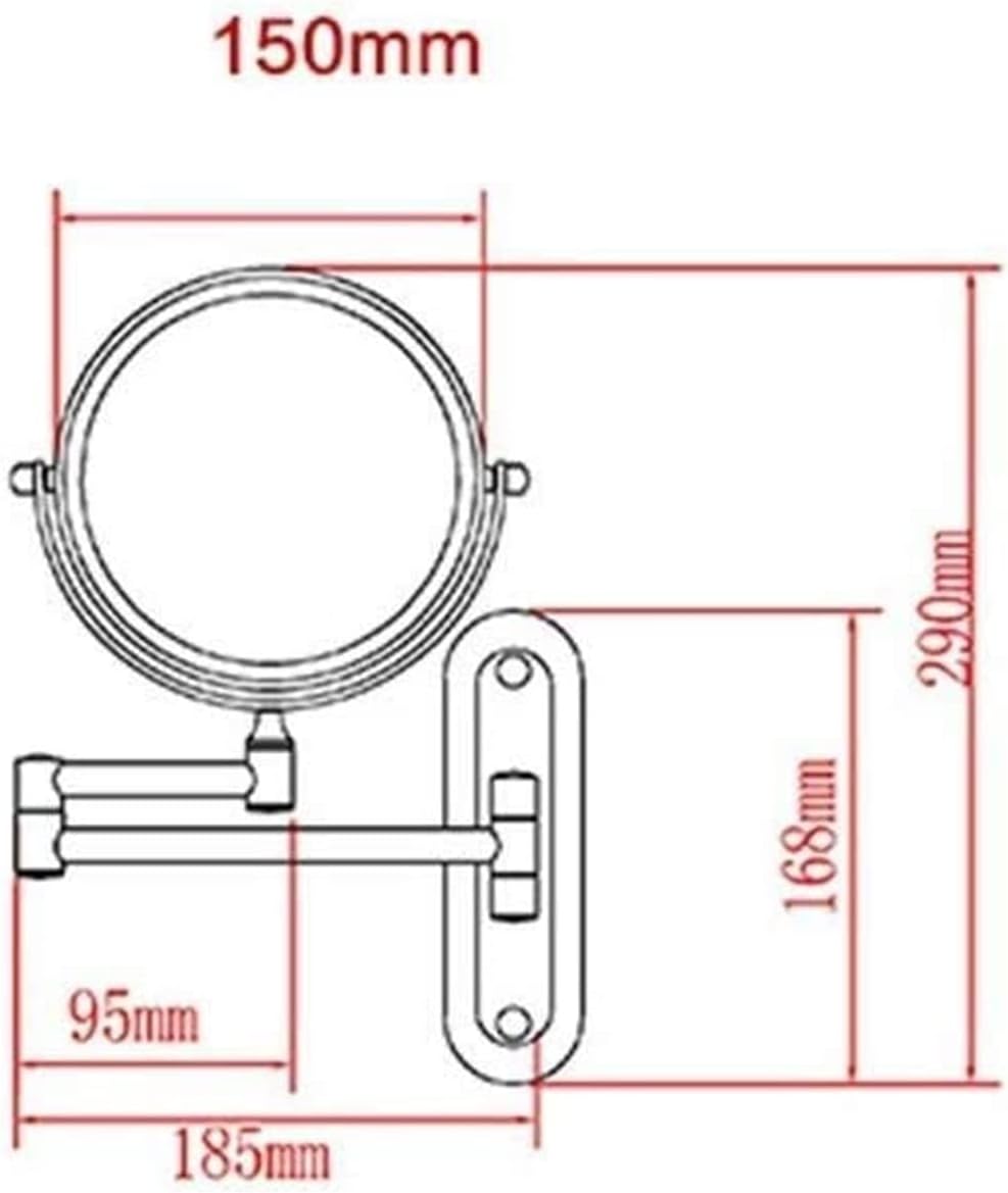 Elegant Wall-Mounted Makeup Mirror with 7X Magnification 1