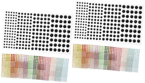 2sets Eye Rhinestones Makeup Stickers 12sheets2