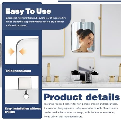 Fogless Shower Mirror for Men and Women 1