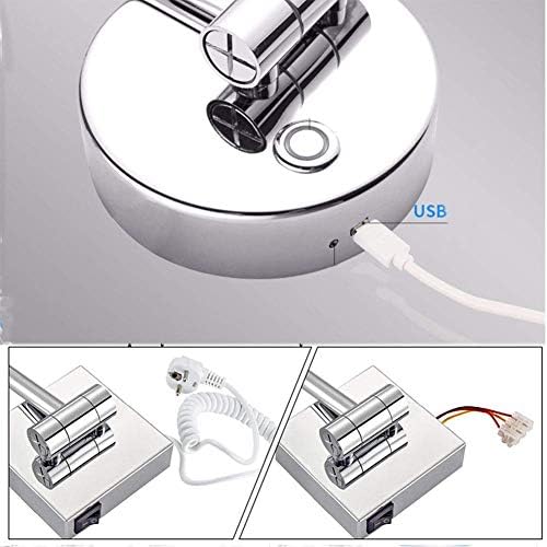 8-Inch Lighted Wall-Mount Makeup Mirror with 360 Degree Swivel 1