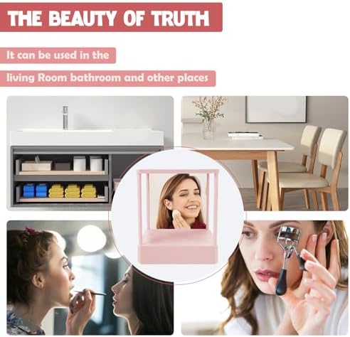 True Reflection Non Reversing Makeup Mirror Pink