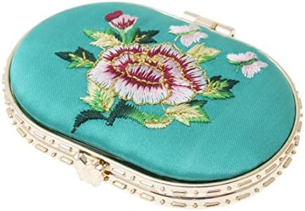 Qtqgoitem Oval Golden Frame Cosmetic Mirror