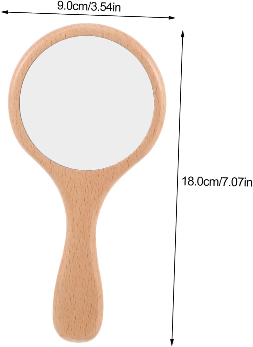 Portable Wooden Makeup Mirror with Retro Design 1