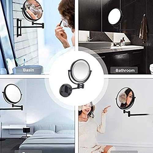 8 Inch LED Makeup Mirror with Magnification and Locking Suction