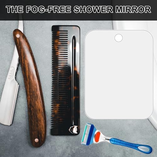 WAURCSY Fogless Shower Mirror 2PCS Set