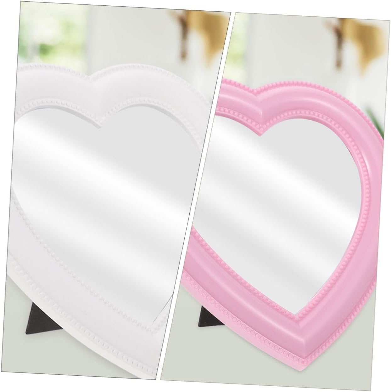 VINTORKY Heart-Shaped Wall-Mounted Makeup Mirror for Vanity