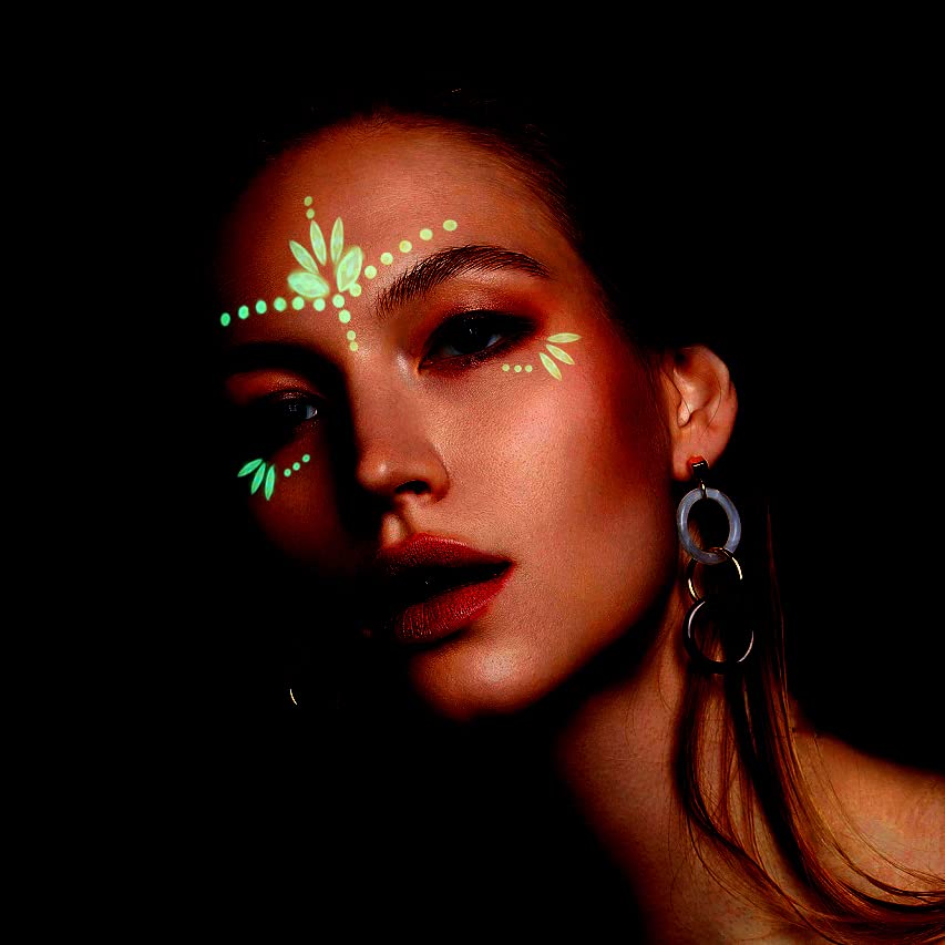 Glow in The Dark Face Jewels for Festivals and Raves