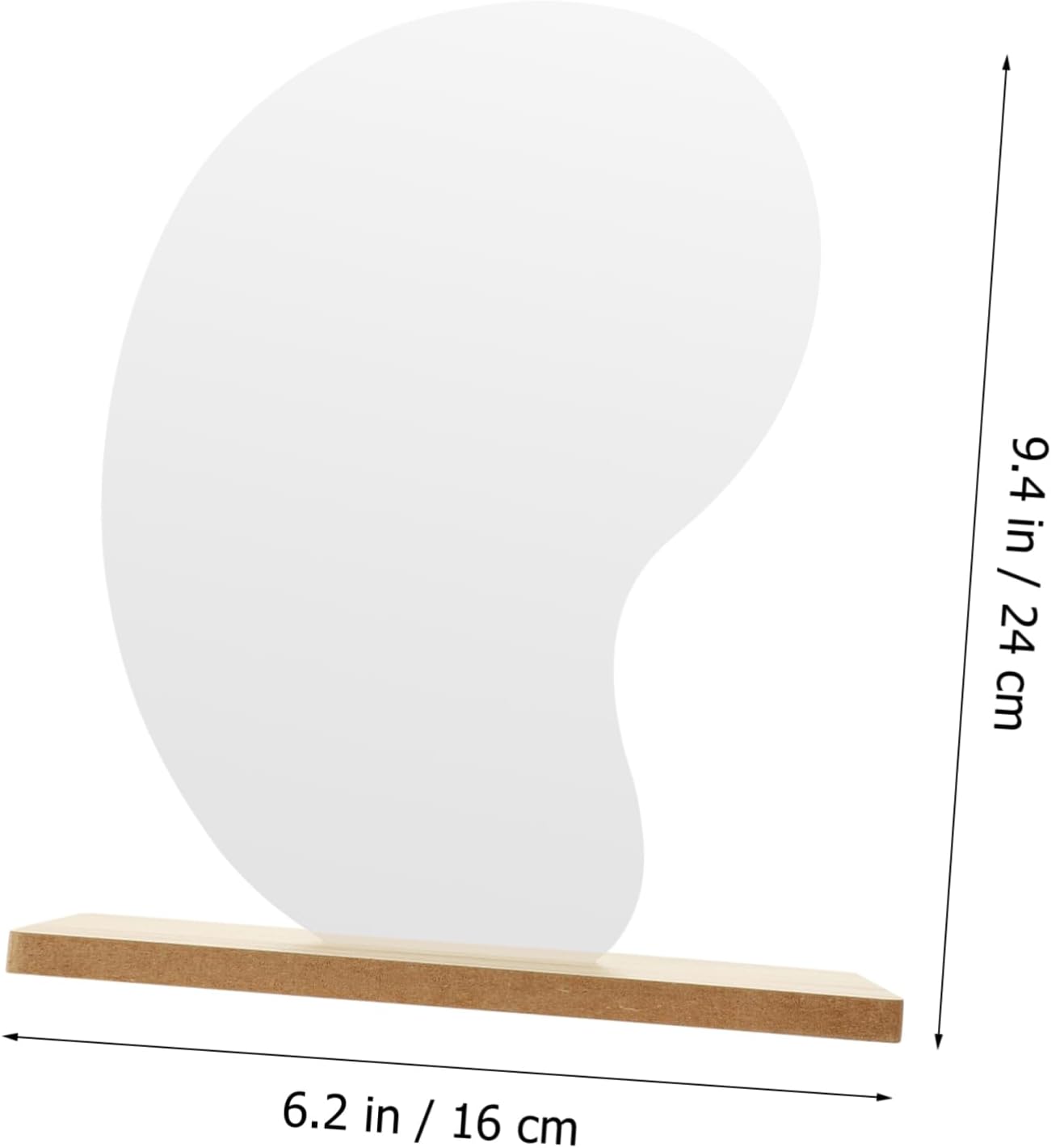 MAGICLULU Desktop Vanity Mirror with Wooden Base