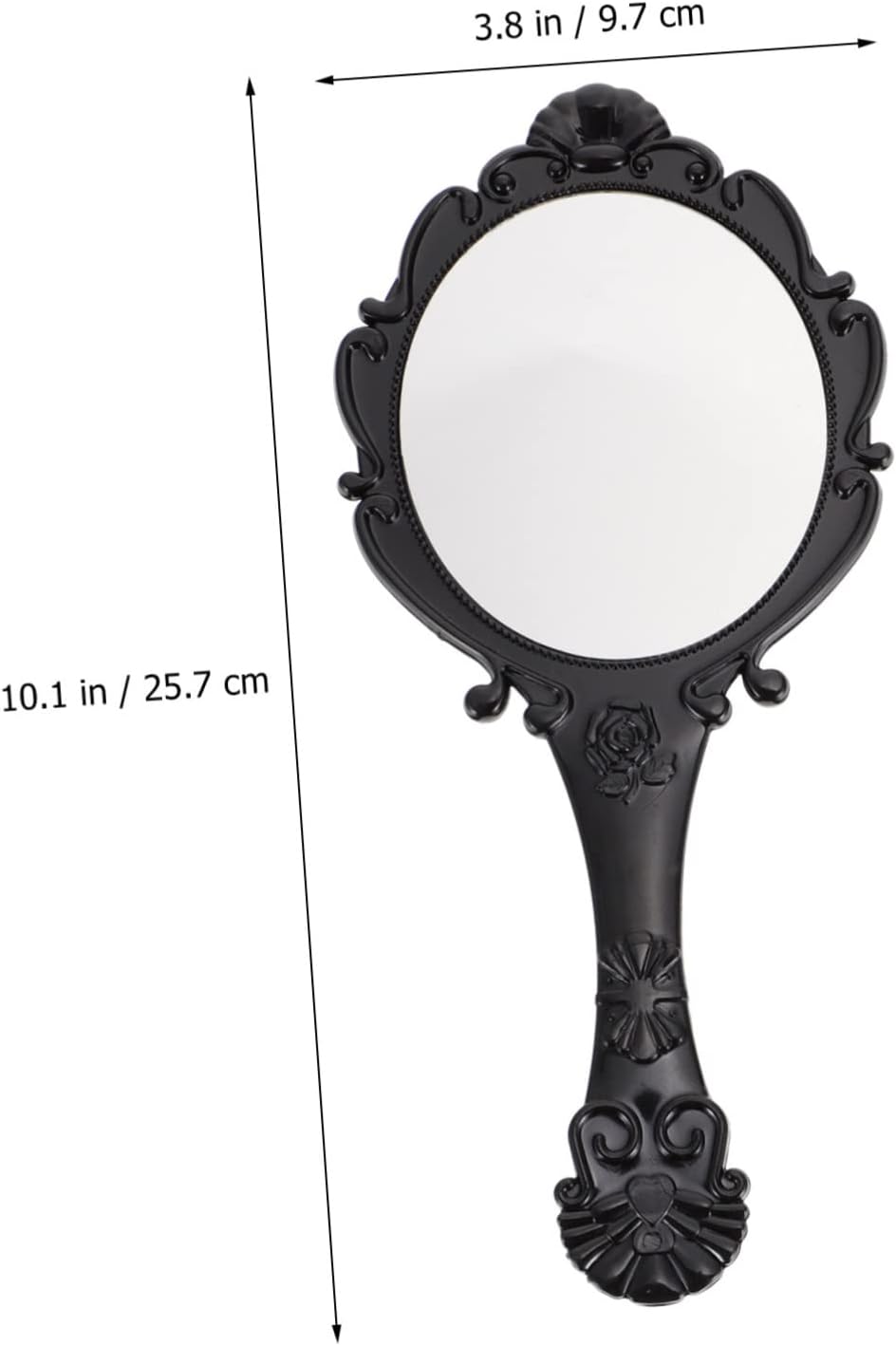 2Pcs Retro Handheld Makeup Mirror for Women