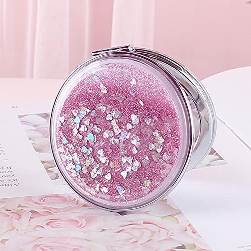 AKOAK Compact Travel Mirror with 2x Magnifying Glass