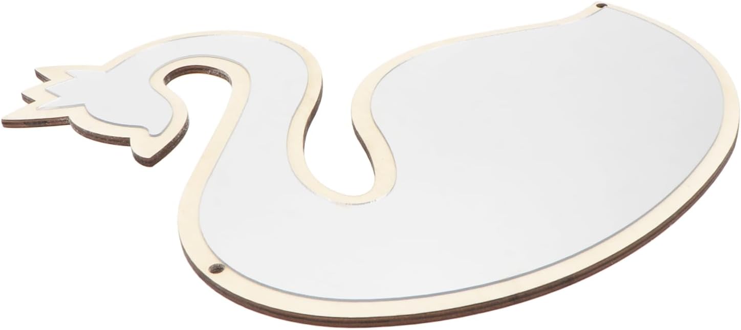 Healeved Elegant Swan Shape Waterproof Acrylic Mirror