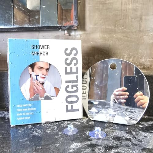 Garneck Fogless Shower Mirror with Suction Cup 1