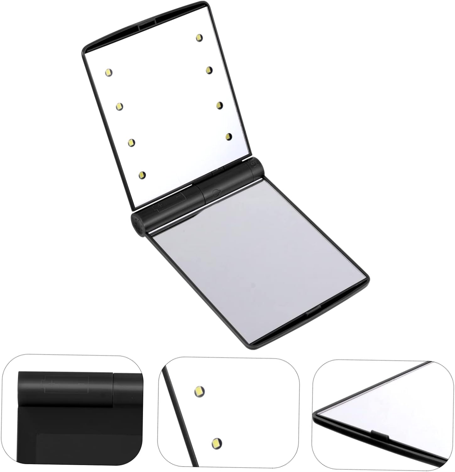 SAFIGLE Foldable LED Makeup Mirror Travel Portable