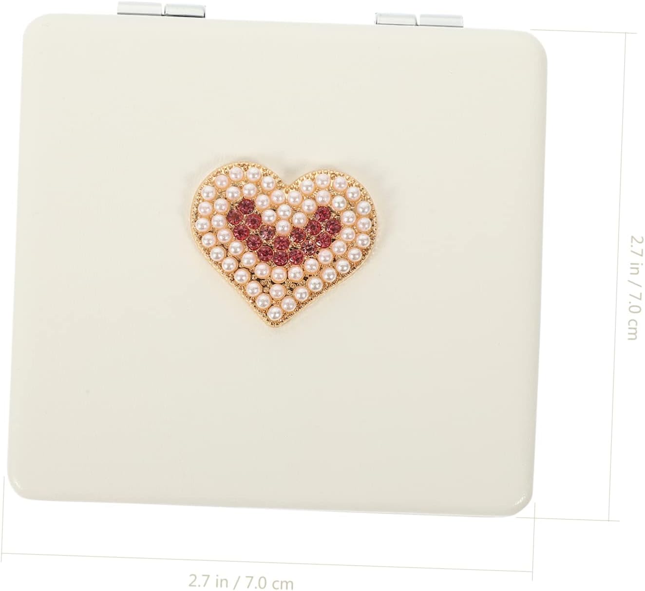 Portable Makeup Mirror Clamshell Compact for Travel and Daily Use
