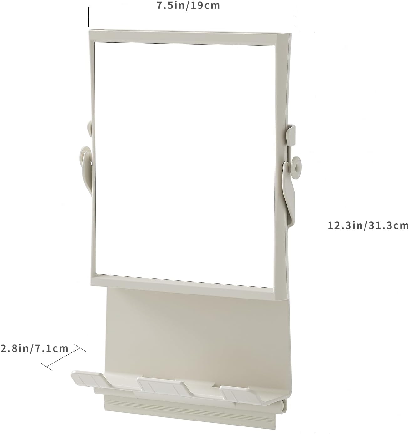 APLOP Fogless Shower Mirror with Magnification and Razor Holders