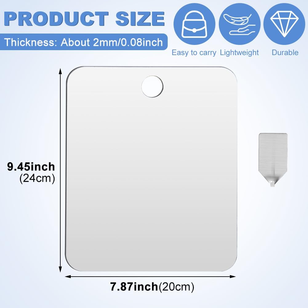 HINMAYGO Fogless Shower Mirror for Shaving 945 x 787 Wall Hanging