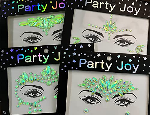 Glow in The Dark Face Jewels for Festivals and Raves