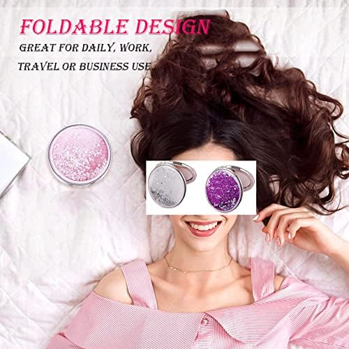 AKOAK Compact Travel Mirror with 2x Magnifying Glass